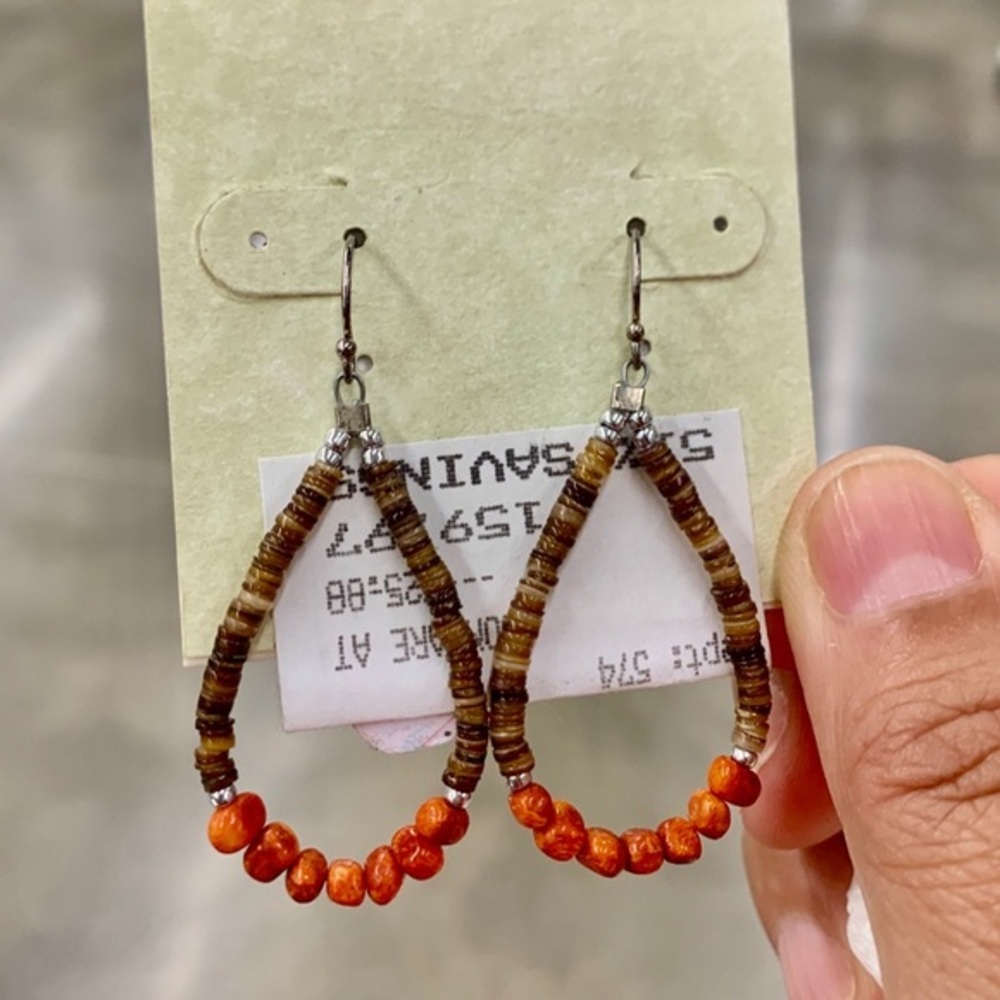 Drop Hoop earrings - Picture 2 of 4